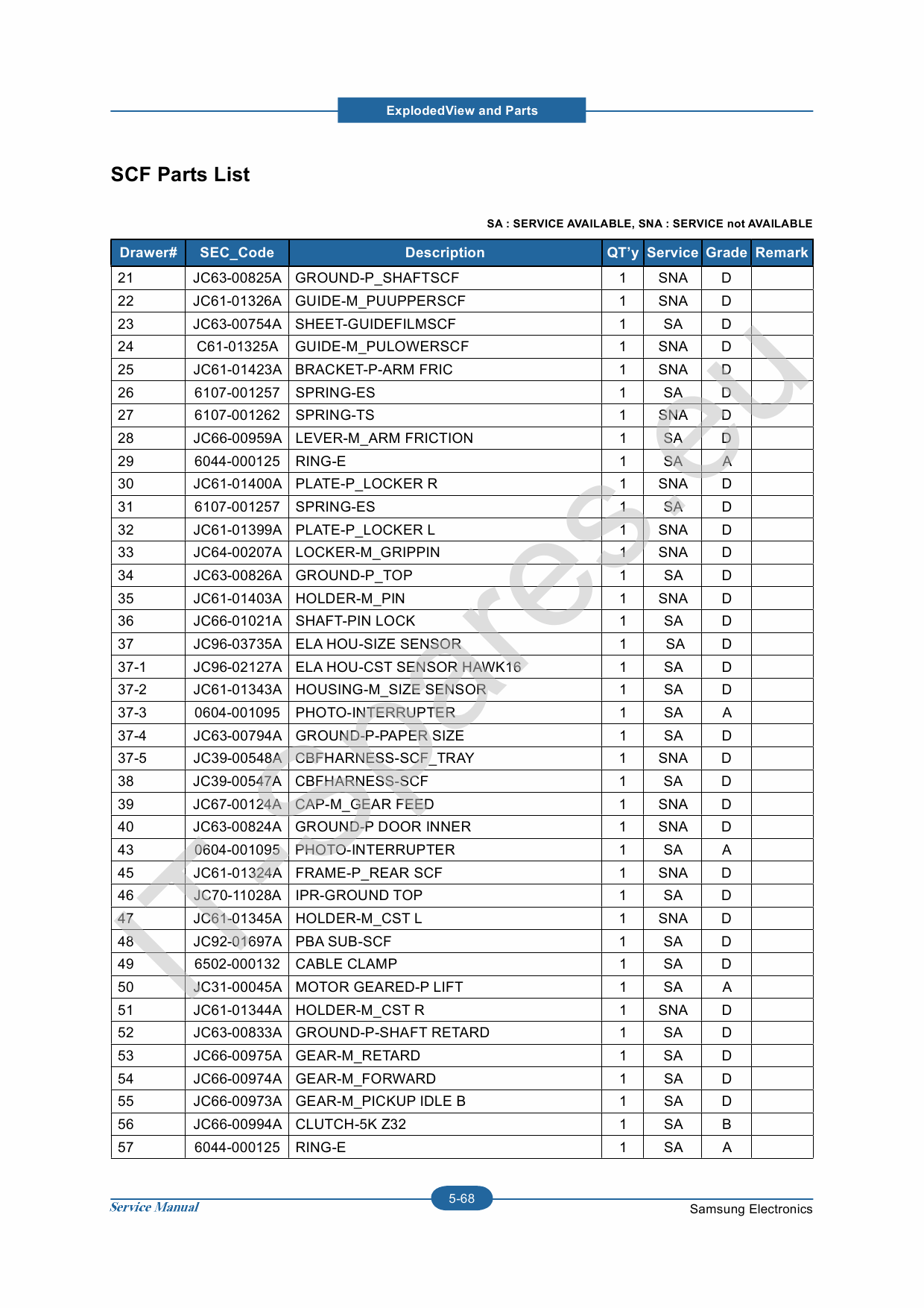 Samsung Digital-Laser-MFP SCX-6555N Parts Manual-6